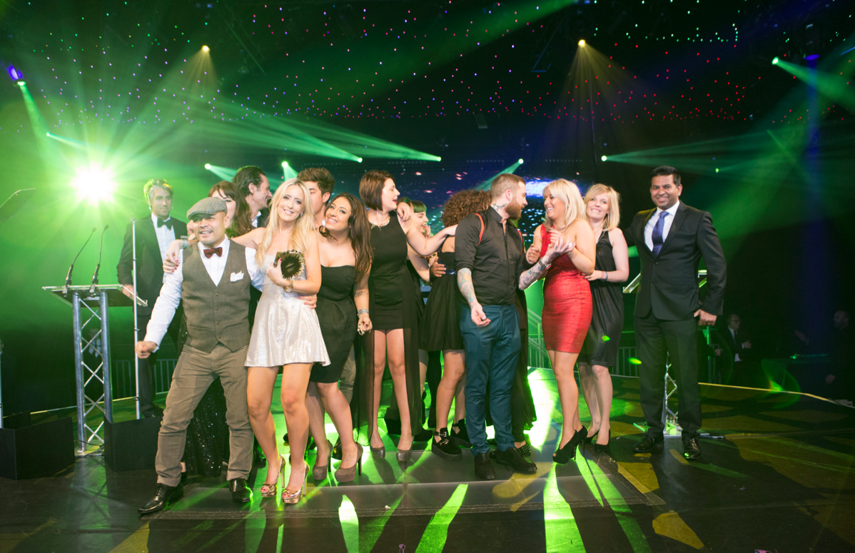 Salon of the Year winners - Headmasters Hammersmith, George Lamb & Headmasters CEO Raju Raymond