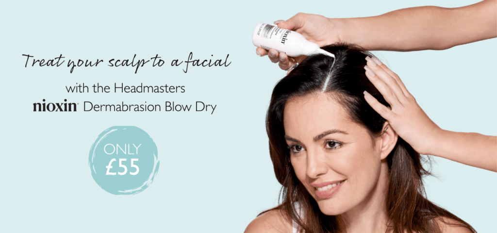 Treat your scalp to a facial with the Nioxin dermabrasion blow-dry 